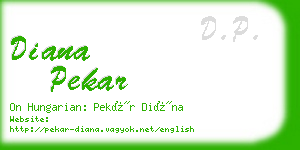 diana pekar business card